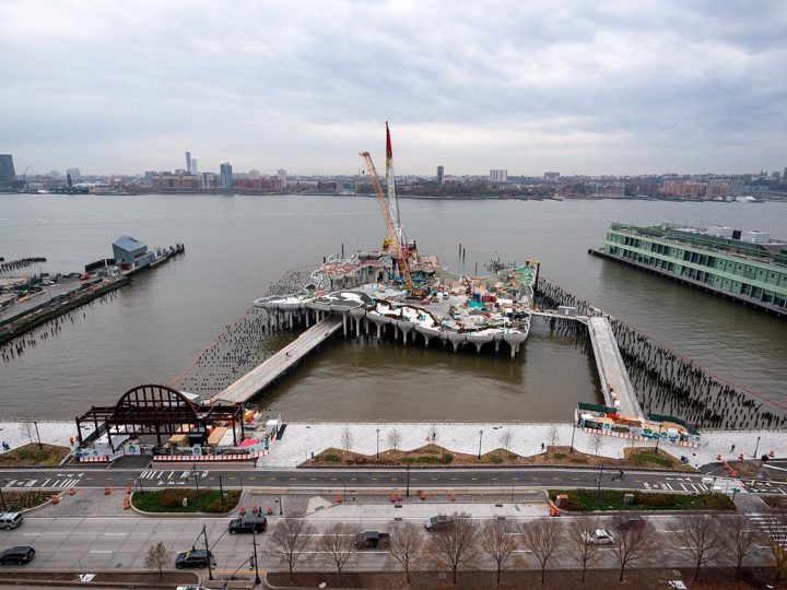 Pier 55 construction