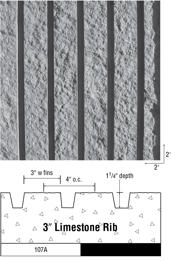 texture-107a 3" Limestone Rib