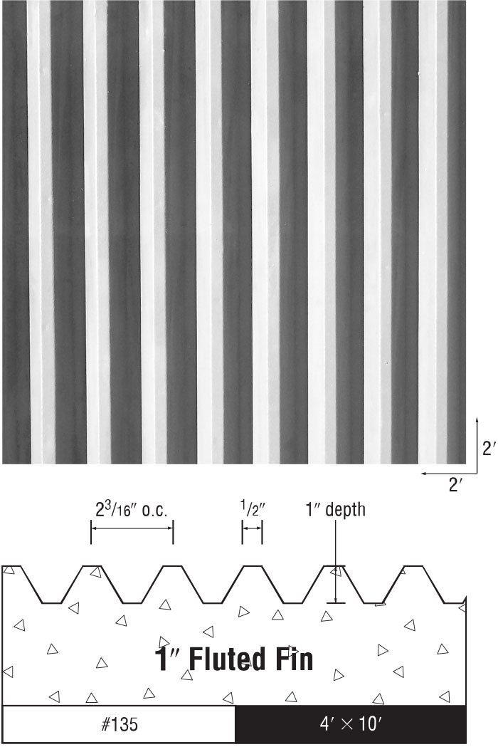Texture One Sheets - 1" Fluted Fin