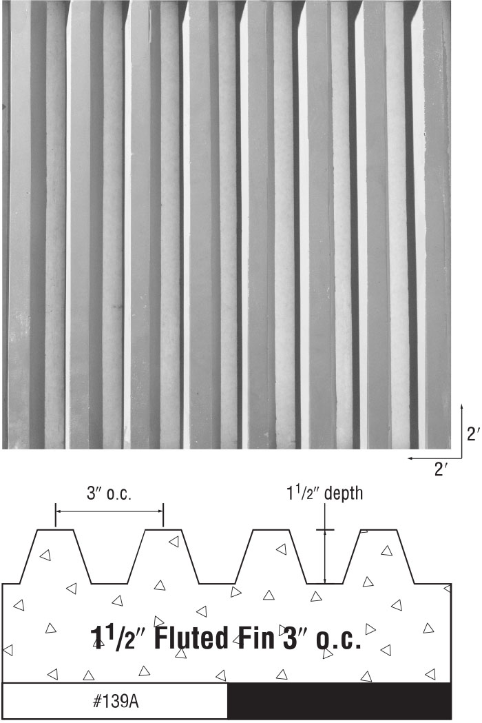 Texture One Sheets - 1-1/2" Fluted Fin 3" O.C.