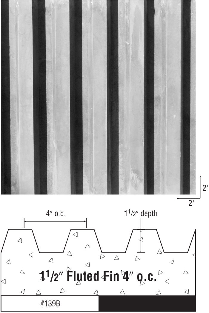 Texture One Sheets - 1-1/2" Fluted Fin 4" O.C.