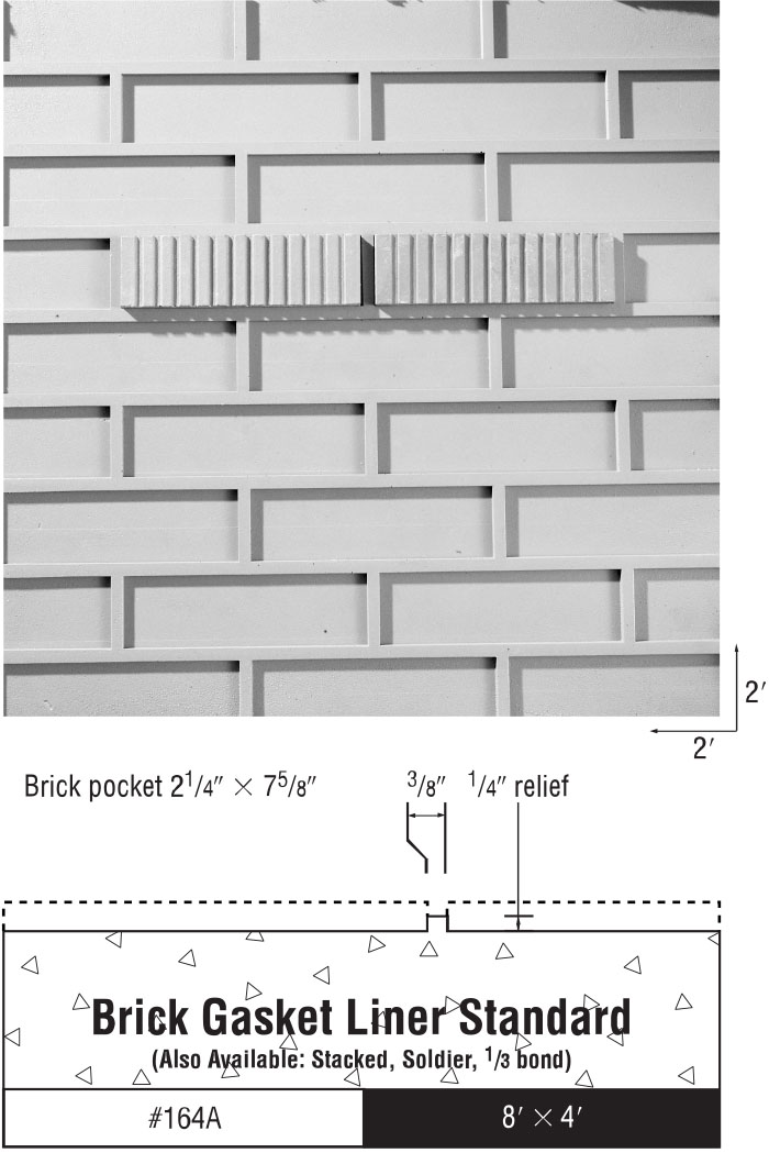 Texture One Sheets - Brick Gasket Liner Standard