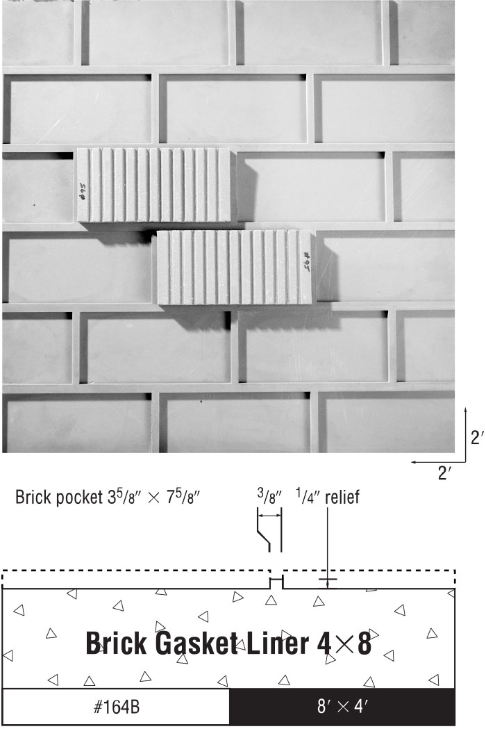 Texture One Sheets - Brick Gasket Liner 4x8