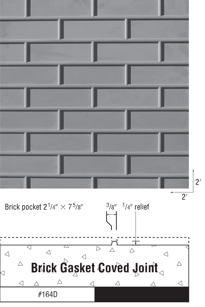 texture-164D Brick Gasket Coved Joint