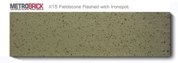Metro® Brick X15 Fieldstone Flashed with Ironspot