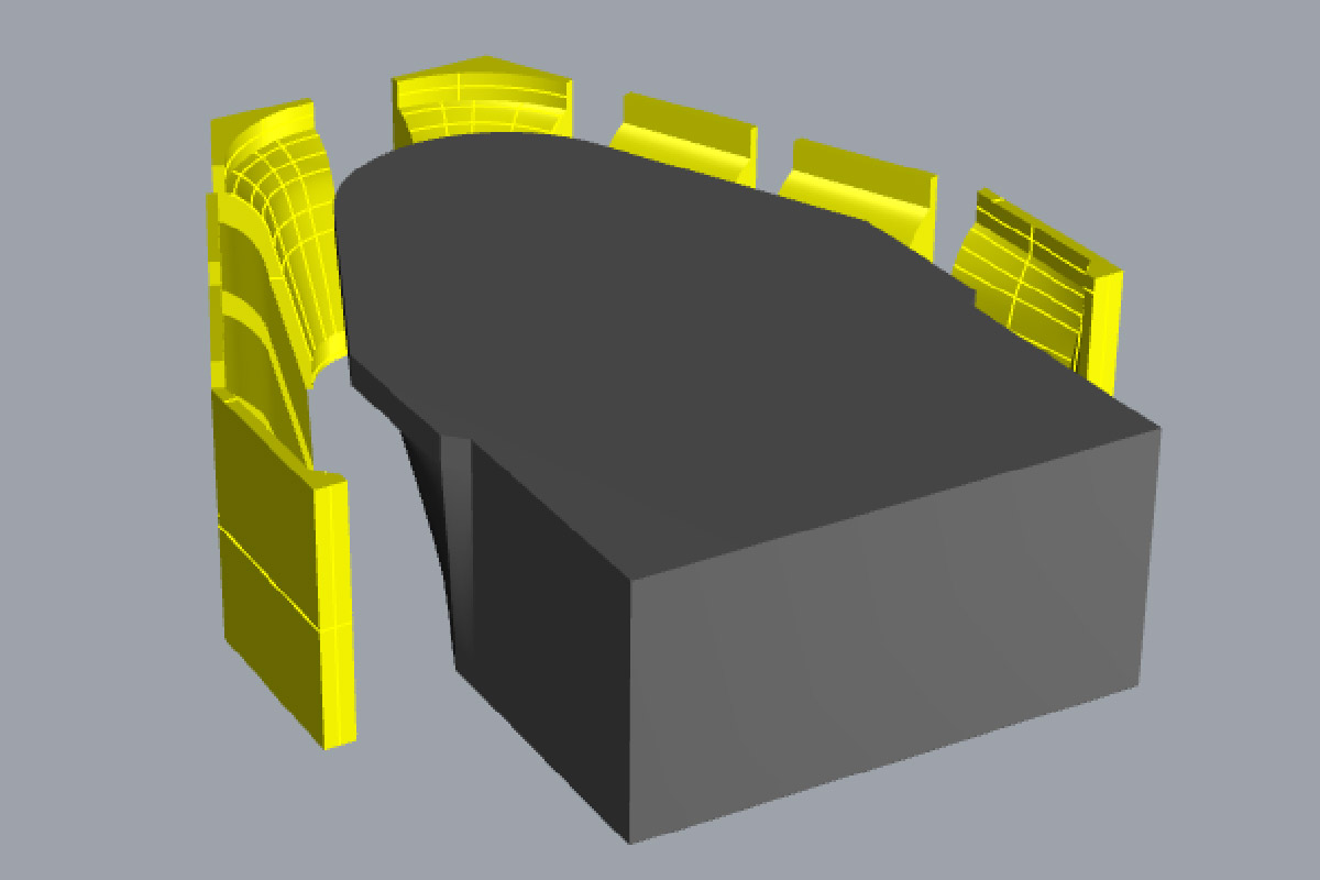 Formwork process 3D models